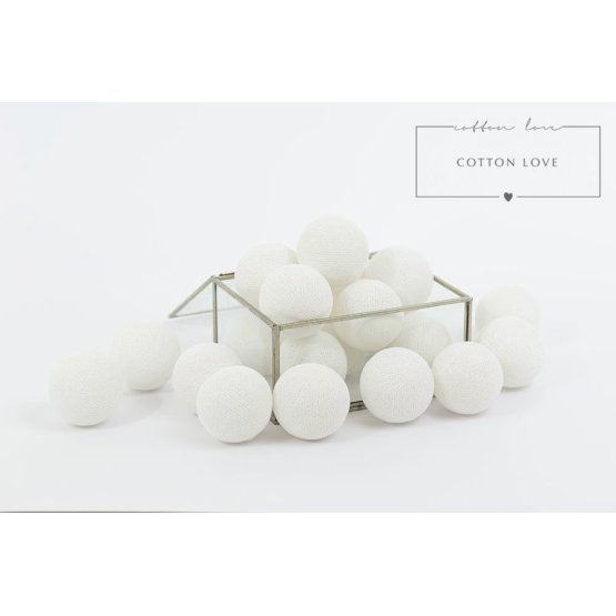 Cotton illuminating ICE marbles Cotton Balls - white